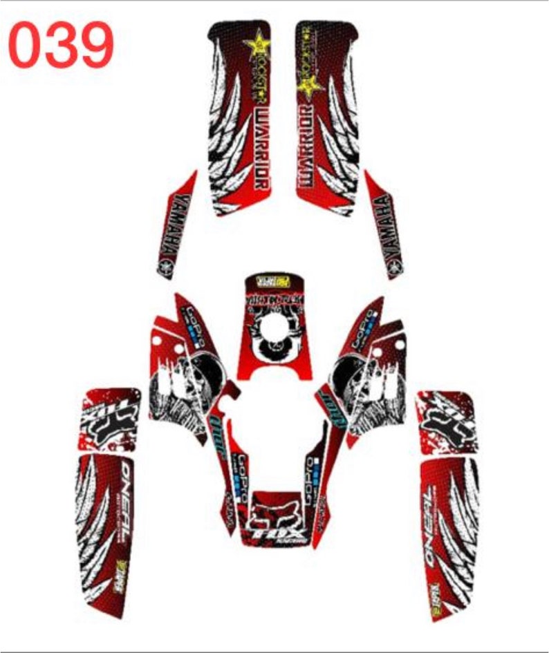 Yamaha Warrior 350 Full Graphics Kit Yamaha Warrior 350 Etsy