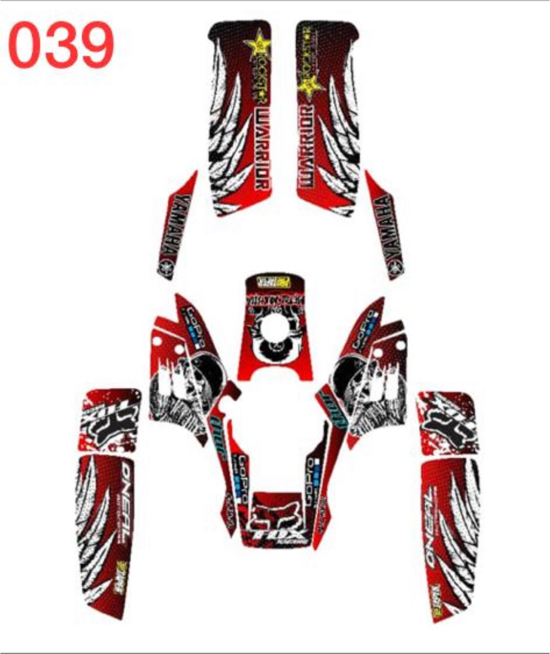 Yamaha Warrior 350 Full Graphics Kit Yamaha Warrior 350 Etsy