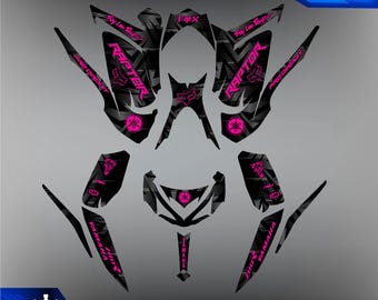 Yamaha Raptor 700 700R graphics kit 2013 2014 2017 to 2026 decals stickers-Customize - Decals