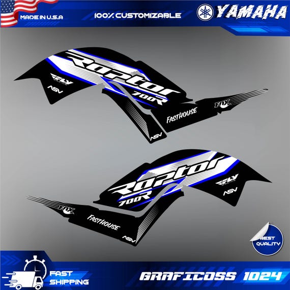Kit Graphique Décalcomanie Yamaha Raptor 700 700R (2013-2025) - Vinyle Personnalisable - Neuf USA