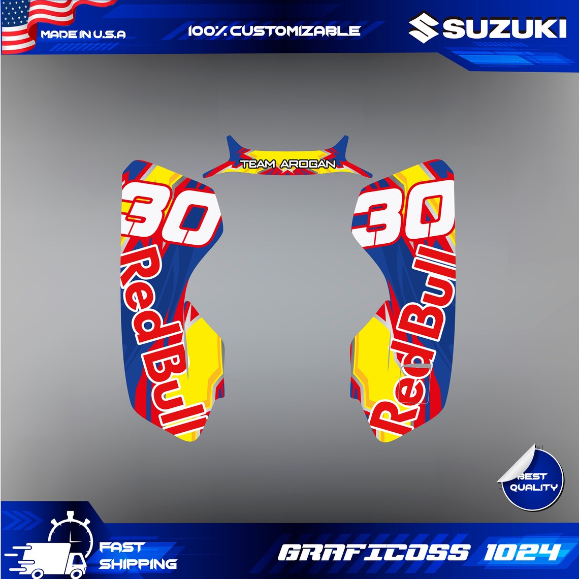 LTZ 400 Suzuki Wrap Graphics Stickers Kit Decals Atv Quad 2003 2004 ...