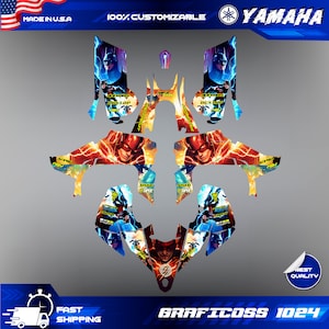Yamaha YFZ450R Graphics Kit 2014-2025 Decals ATV Custom Vinyl MX Stickers