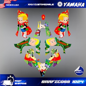 yamaha yfz450r 450X Graphics kit 2014 2016 2018 to 2025 decals stickers ATV