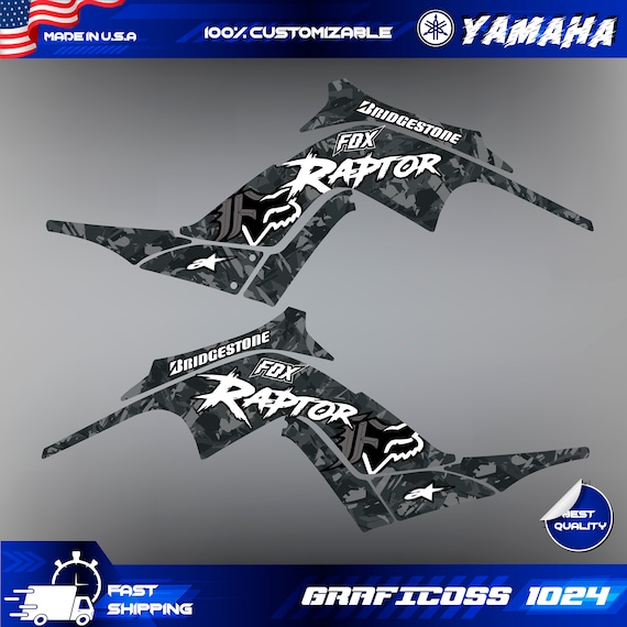 Yamaha Raptor Rim Sticker Motocross Decal Set Custom 3M Decal Graphics Kit For 2006-2012 Yamaha ...