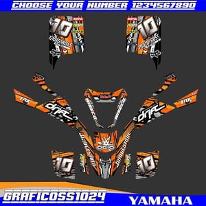 Kit complet de graphiques Quad Yamaha BLASTER YFS200ATV | Décalcomanies en vinyle ATV Quad | Graphiques Yamaha | Cadeaux de motocross | Autocollants de décalcomanies de vélo de saleté