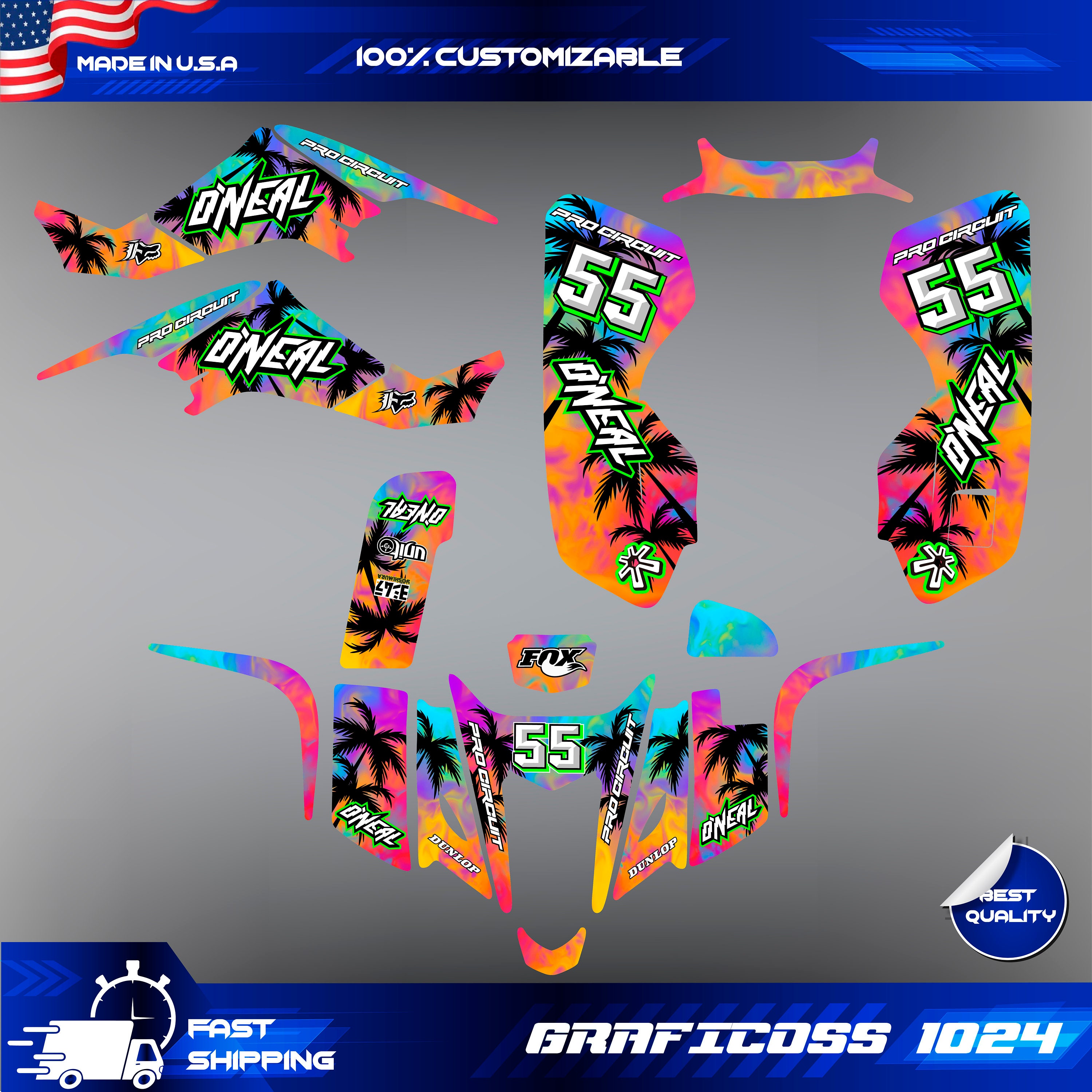 LTZ 400 Suzuki Wrap Graphics Stickers Kit Decals Atv Quad 2003