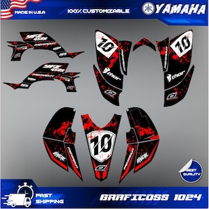 Yamaha YFZ 450 2003 2004 2005 2006 2007 2008 Full Graphics Kit | Yamaha Vinyl Stickers | Motocross Decals Graphics | Dirt Bike Vinyl Decals