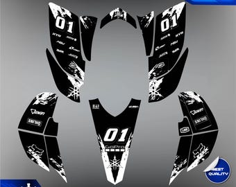 Kit De Stickers/décals Pour Yamaha YFZ450 (2003-2008) - Graphiques Personnalisables, Finitions Au Choix