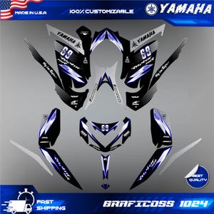 Yamaha Raptor 700 700R graphics kit 2013 2014 2017 to 2023 decals stickers atv | Motocross Vinyl Decals | Dirt Bike Graphics | Motocross