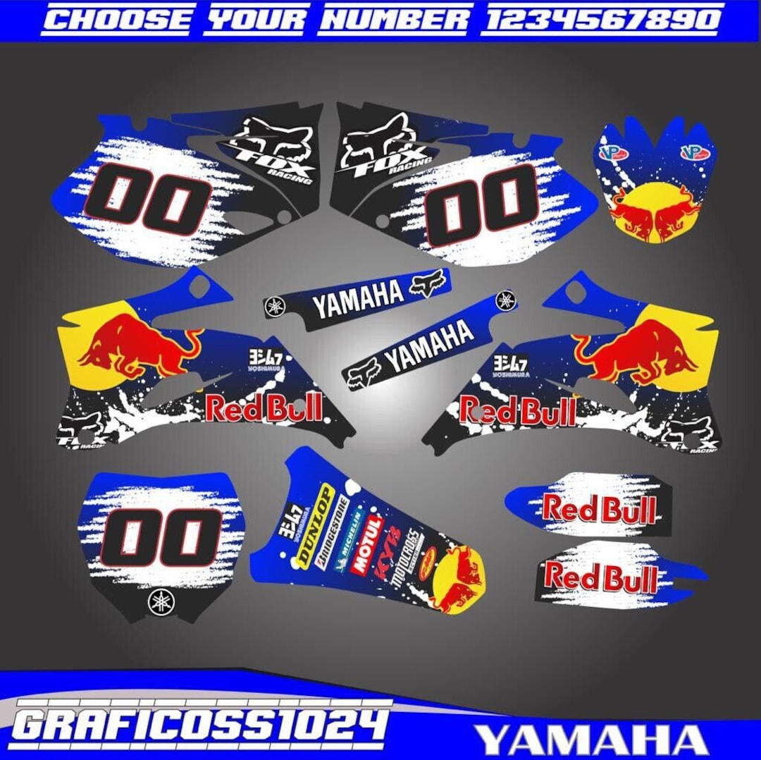 Yamaha YZF 250-450 2006 2007 2008 2009 Full Graphics Kit Yamaha YZF 250-450  Stickers Motocross Decals Graphics Dirt Bike Vinyl Decals - Etsy