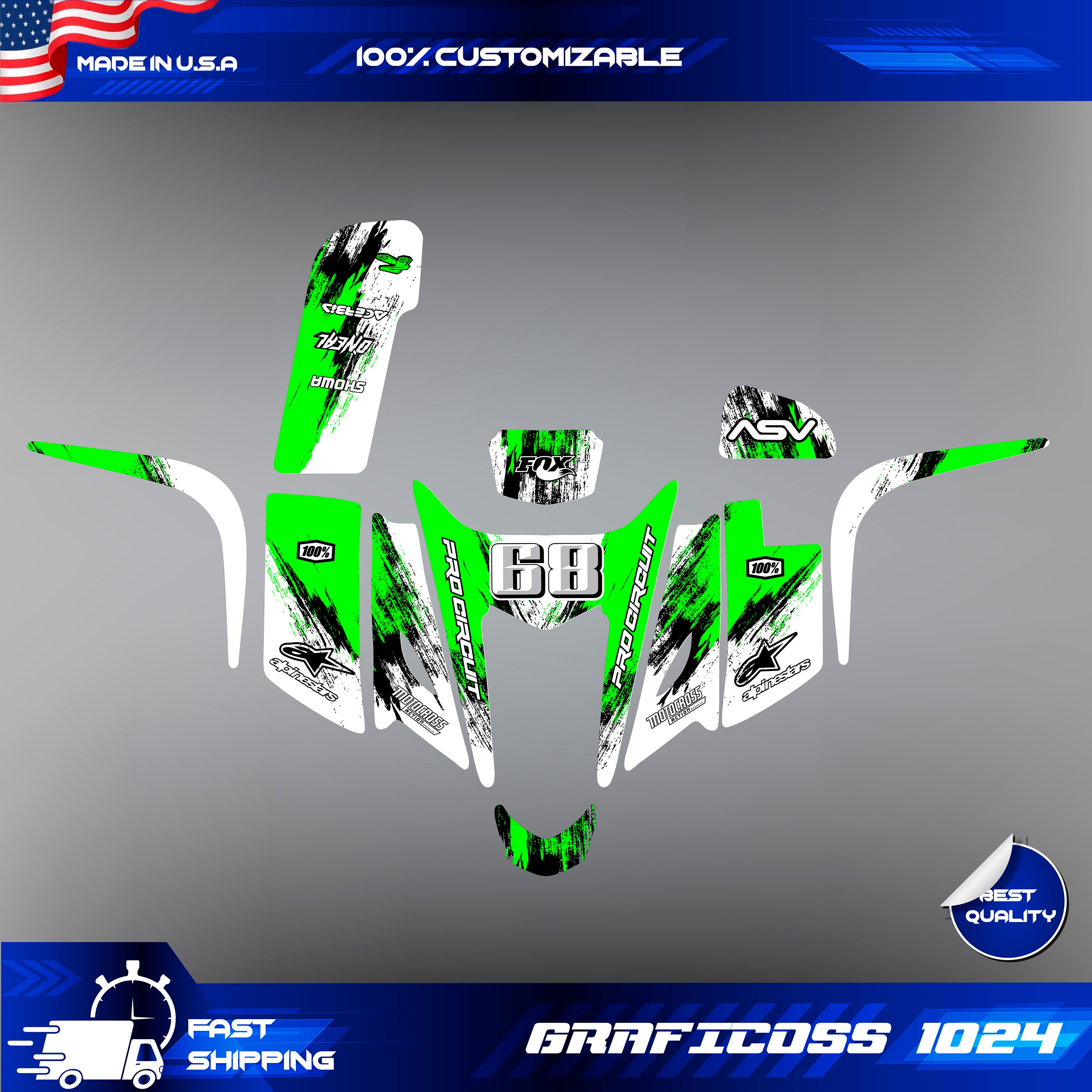 Kawasaki KFX 400 2003-2008 Graphics Kit Ltz 400 Suzuki Wrap