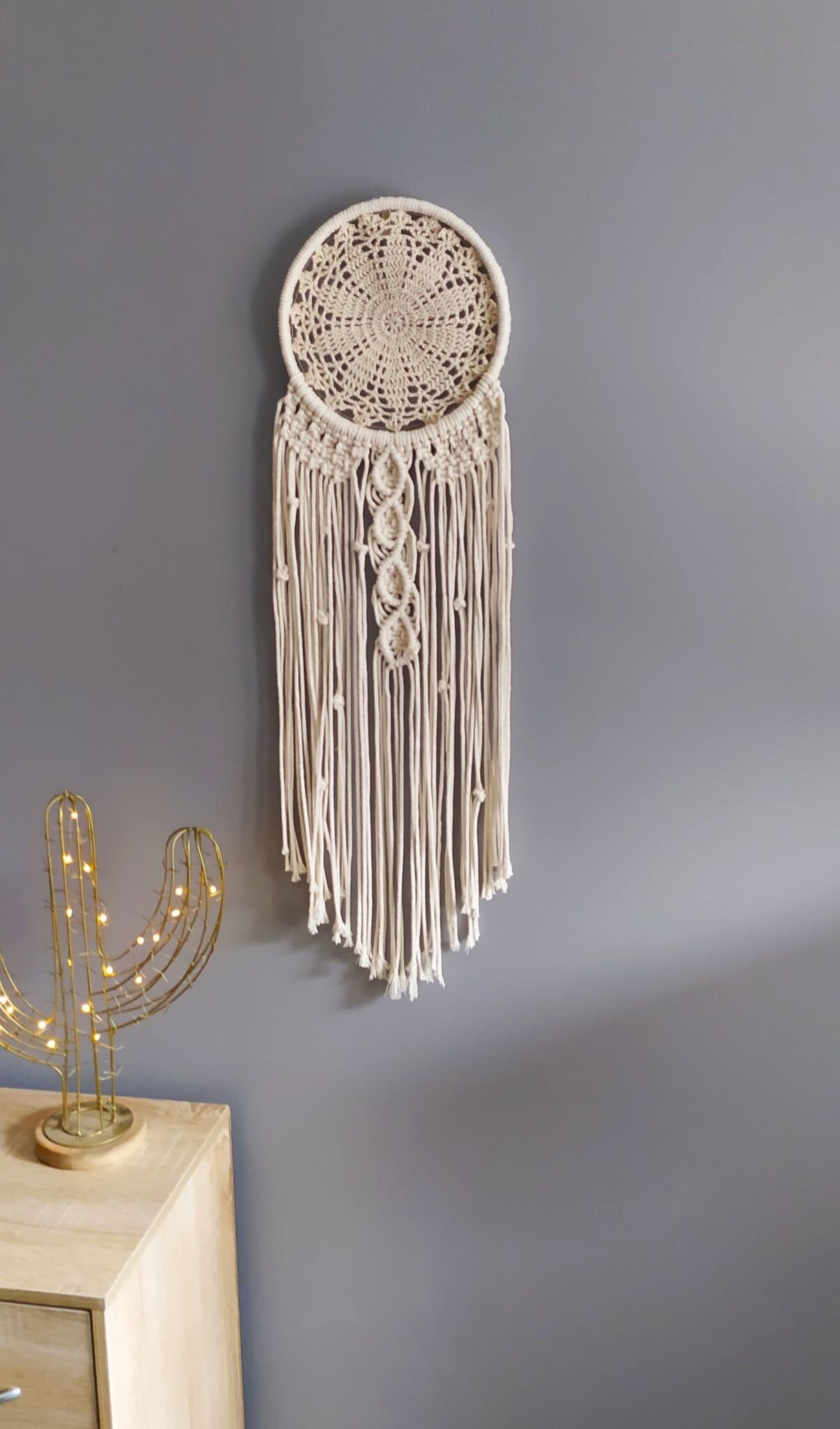 Attrape Rêves Macramé, Décoration Mural, Macramé Bohème,