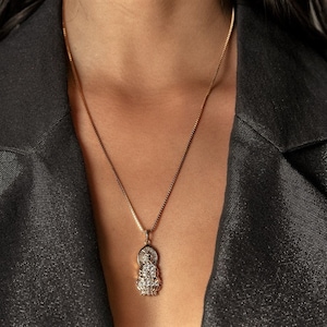 Stunning Gold Fill Buddha Pendant Necklace - Guan Yin Bodhisattva Floating Lotus Spiritual Necklace - Goddess of Mercy - Gift for Women Her