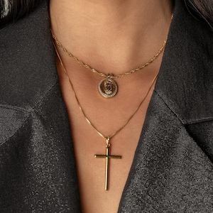 Stunning Gold Cross Necklace - Minimalist Cross Necklace  - Gold Religious Jewelry - 24k Gold Filled Pendant - Gift for Her - Gift for Women