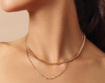 Stunning Gold Layering Figaro Chain - Minimal Dainty Figaro Chain - 14kt Gold Filled Slim Chain Necklace - Women Gift - Anniversary Birthday