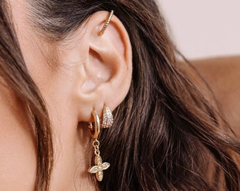 Minimalist 14kt Gold Filled Ear Cuffs - No Piercing, Waterproof, Hypoallergenic