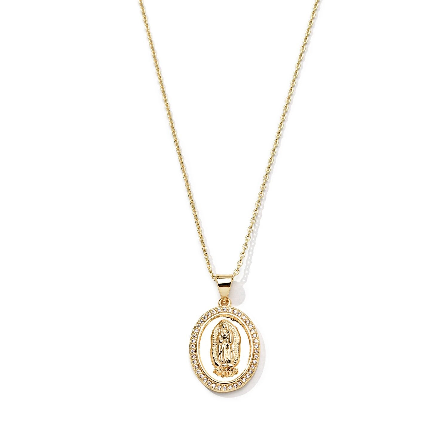 Gold Fill Miraculous Virgin Mary Necklace - Mother Mary Faith Layering Necklace - Religious Jewelry - Birthday Anniversary Confirmation Gift