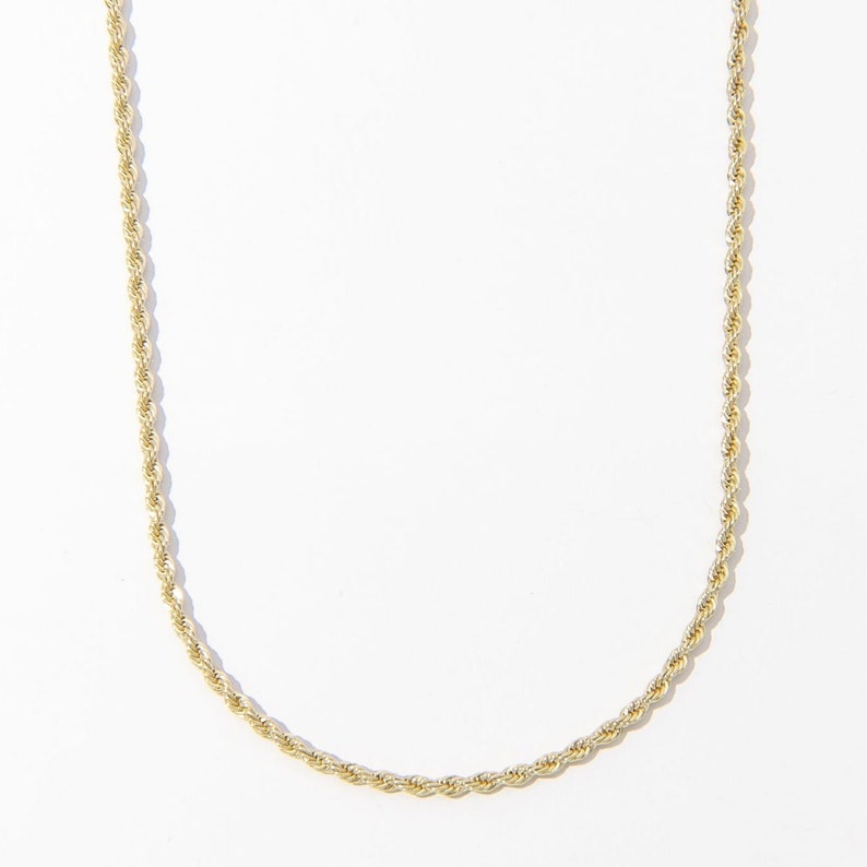 Stunning Slim Gold Rope Chain Dainty Gold Filled Rope Chain Vintage Style Minimal Layering Chain Women Gift Birthday Anniversary image 5