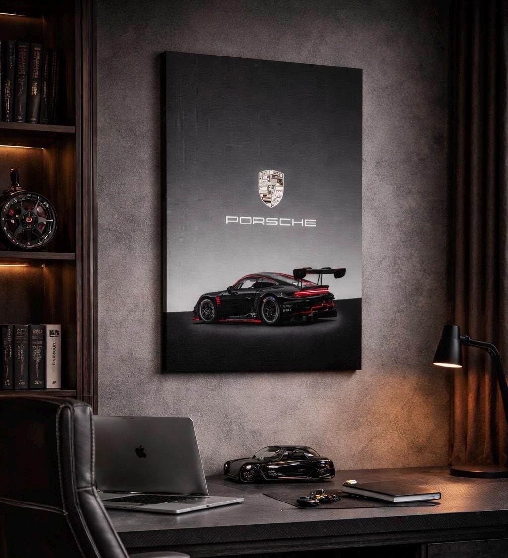 Toile de voiture de course Porsche, art mural Porsche, décoration Porsche, art mural Porsche grand format, affiche Porsche, art Porsche, cadeau Porsch
