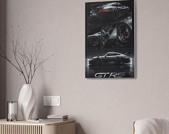 GTRS Sports Car Canvas, car wall art, porsche poster, porsche wall art, porsche 911 poster, porsche gt3 rs, porsche canvas