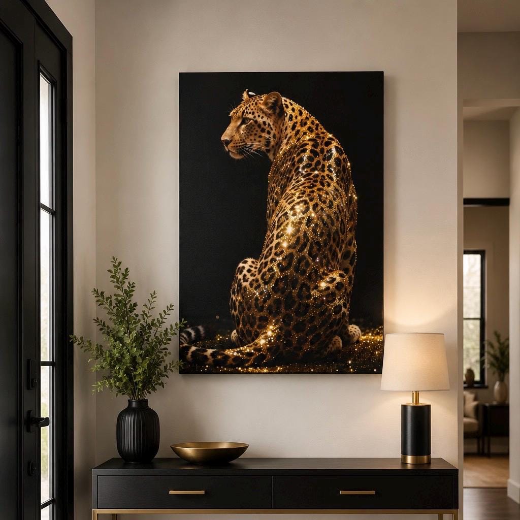 Gold Leopard Frame - Etsy