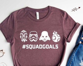 Star Wars Shirt, SQUAD GOALS Star Wars Shirts, Star Wars Disney Shirts, Star Wars Shirt For Men, Star Wars Shirt For Women, Chewbacca Shirt