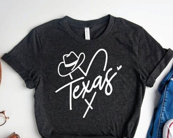 Texas Shirt,Texas Map Shirt,Gift for Texan,Texas Graphic Shirt,Texas Home State Tee,Western Country Shirt,Texas Cities Shirt