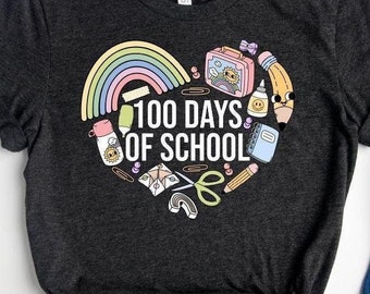 100 Days of School Shirt, 100 Day Shirt, 100th Day Of School Celebration, Student Shirt,Back to School Shirt, Gift For Student, Teacher Gift