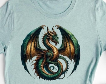 Mystic Fantasy Dragon Shirt, Floral Dragon Shirt, Boho Dragon Shirt, Abraxos Flower Shirt,Fantasy Dragon Shirt,Dragon Rider Tee