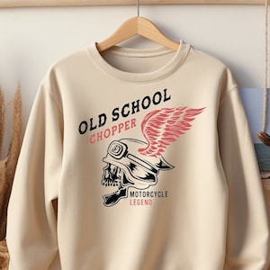 Motorcycle Sweatshirt, Old School Chopper Motorcycle Legend Sweatshirt, Team Sweatshirt, American Choppers Lover Hoodie, Gift for Men