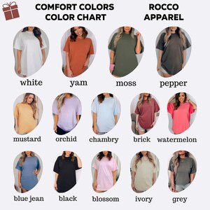 a women's shirt with different colors and sizes