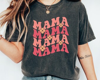 Comfort Colors Mama Shirt, Mama Retro Shirt, Mommy Shirt, Mama T-Shirt, Cute Mom Shirt, Mother's Day Gift, Mom Life Shirt, Mama Shirt
