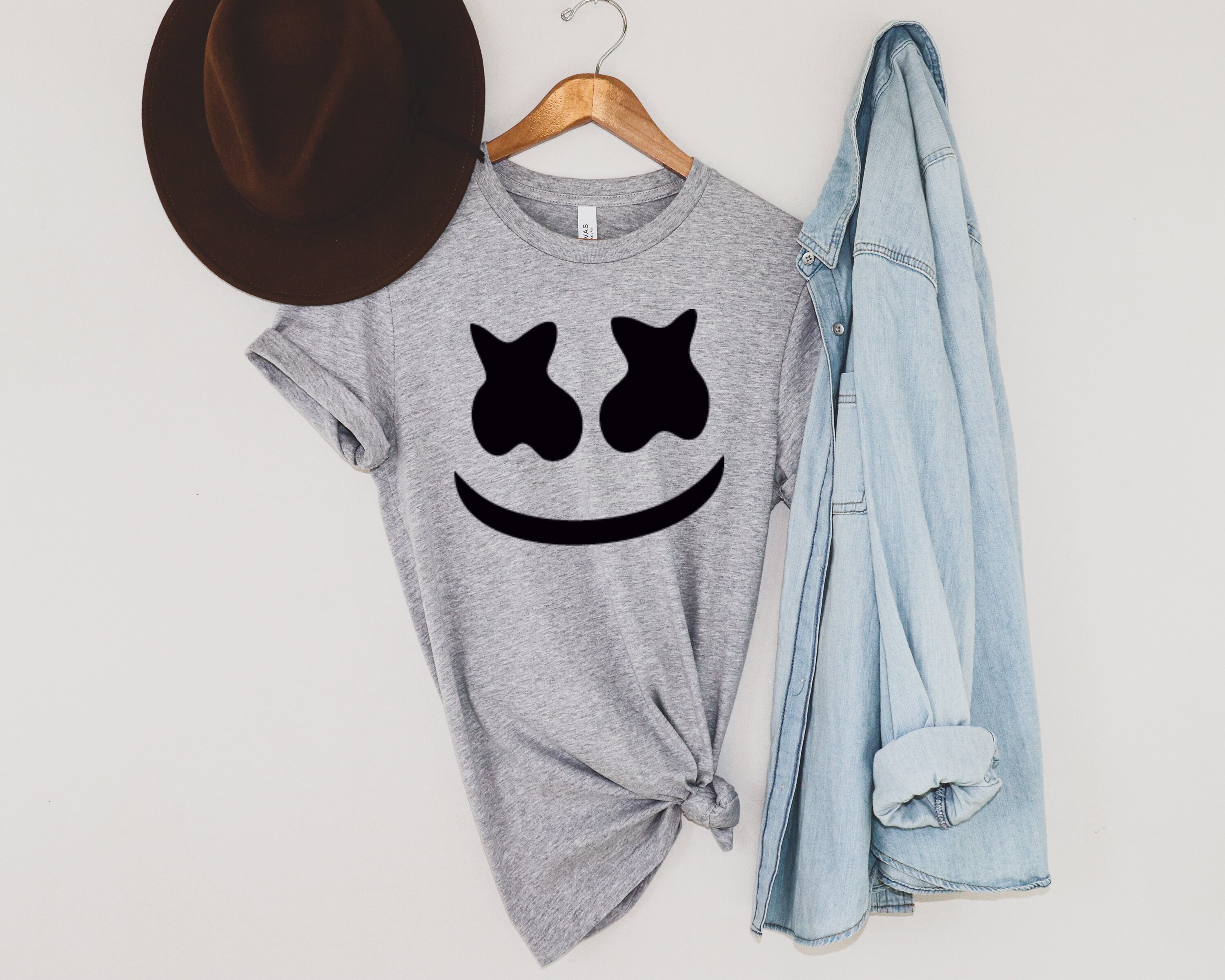 Marshmello Shirt Marshmello Tshirt Gift Idea for Music Etsy