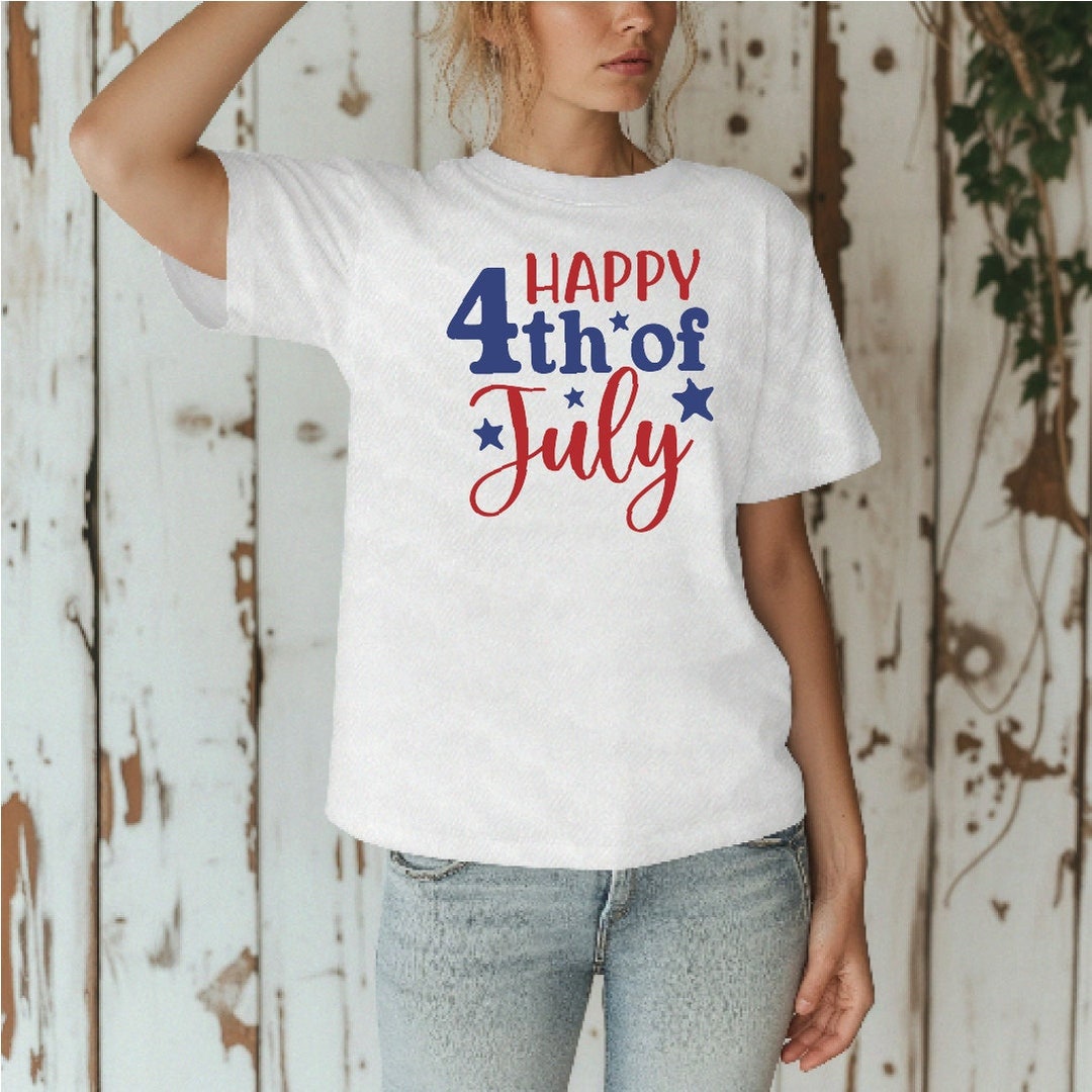 Comfort Colors Happy 4th of July T-shirt, USA Flag Shirt, Happy Shirt ...