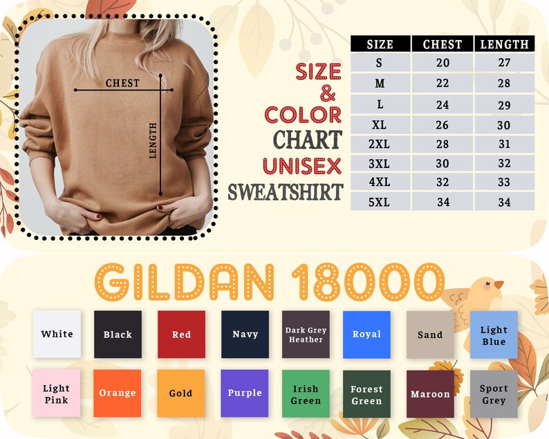 a women's size chart for a sweater