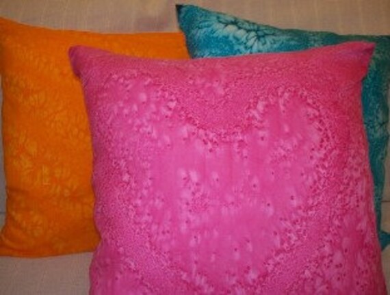 Coussins en Soie Peints à La Main