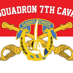 7th Cavalry Flag 3'x5' CAV Gary Owens Double - Etsy