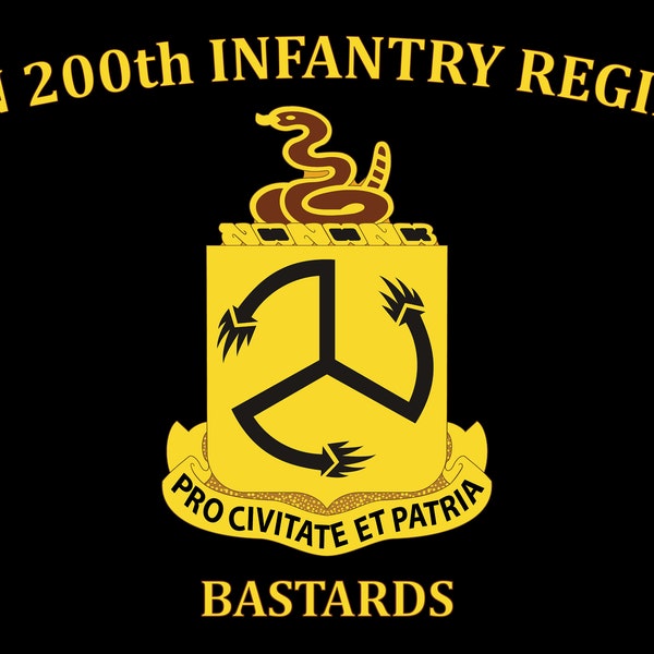 1st BN 200th Infantry Regiment Flag | Measures 3'x5' | Bastards | Double-sided with 2 grommets