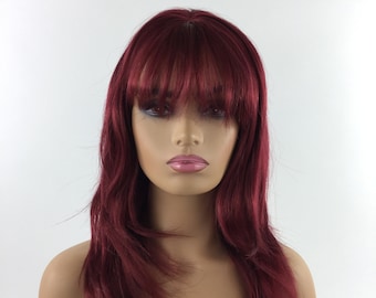PREMIUM Quality Layered Burgundy Color Natural Fashion Wig - Alicia #39 by New Look Wigs