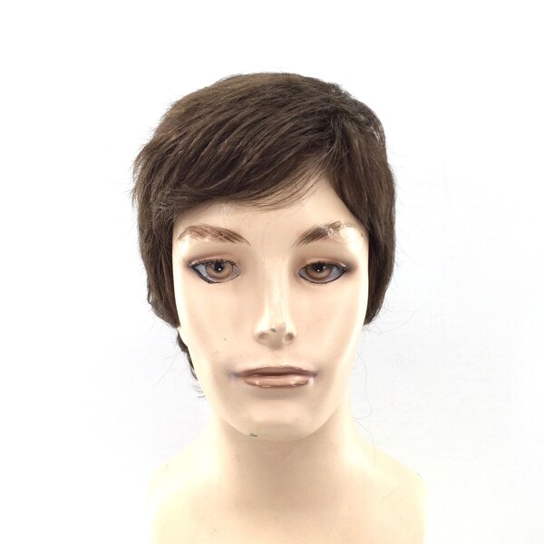 HIGH Quality Med. Brown Men's Natural Wear/Theatrical Wig - Edward 8 by New Look