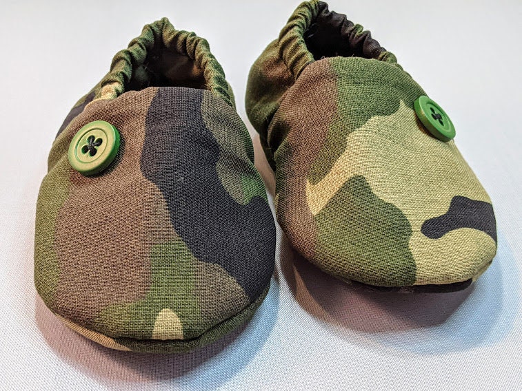 Going Camo with Button Baby Booties Baby Shoes 0-6 Months | Etsy