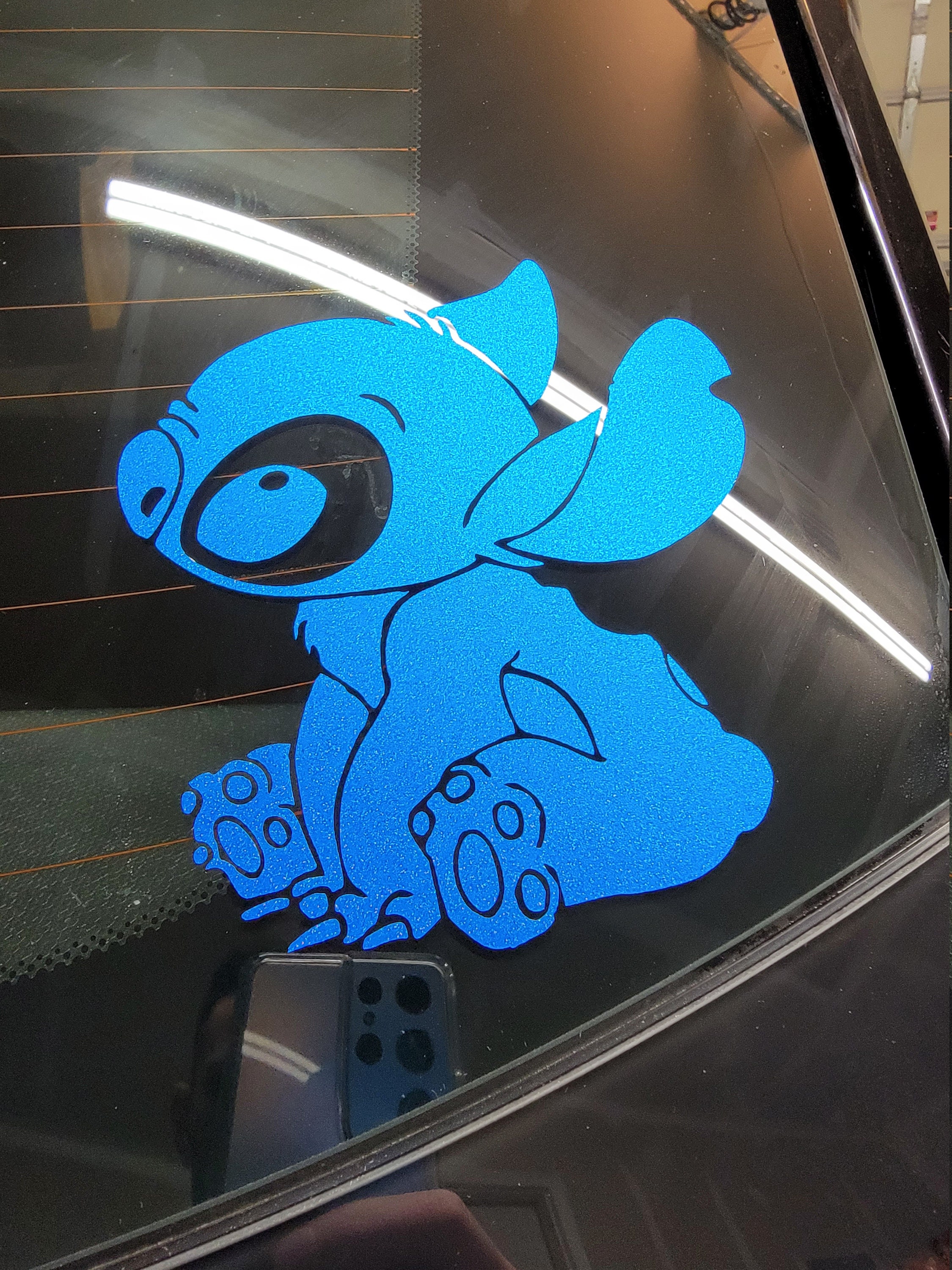 Stitch sitting vinyl decal. Car/ laptop sticker Etsy