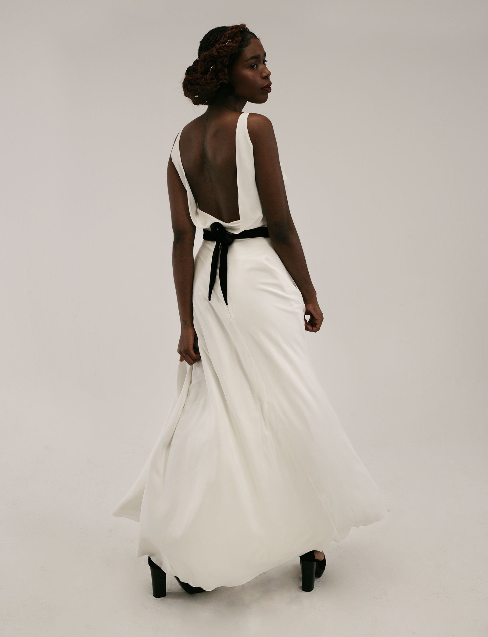 2 Pieces Satin Prom Dresses,Simple Wedding Dresses.PD0344