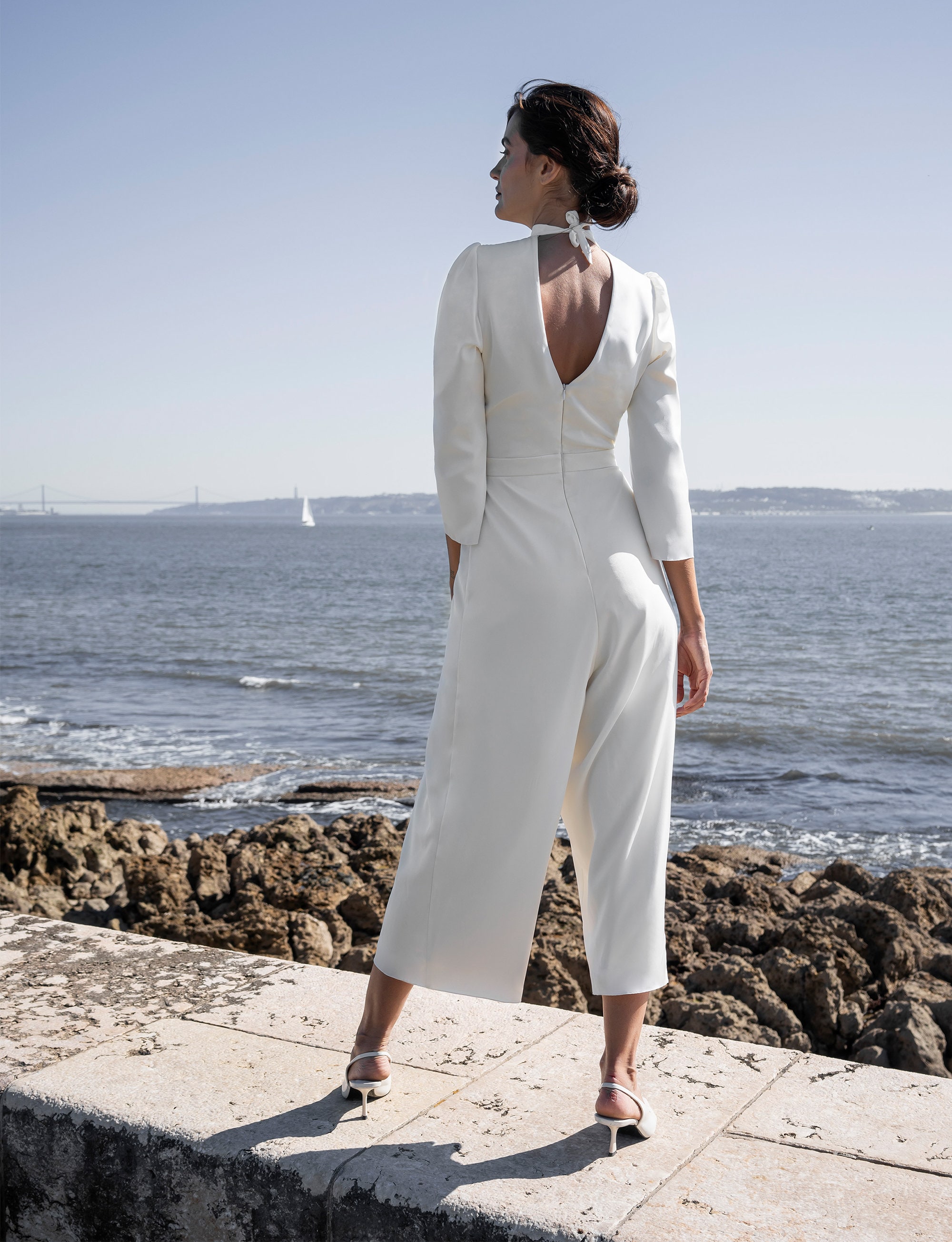 Bridal Jumpsuit Made of Satin, Long Sleeve, Simple Wedding Outfit Ivy  Jumpsuit -  Canada