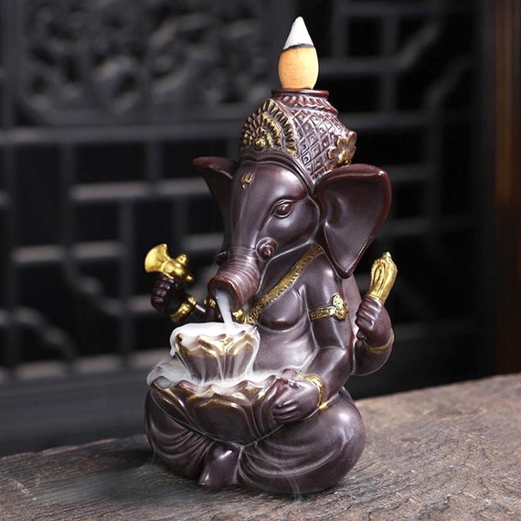 Ganesh Backflow Incense Burner Etsy