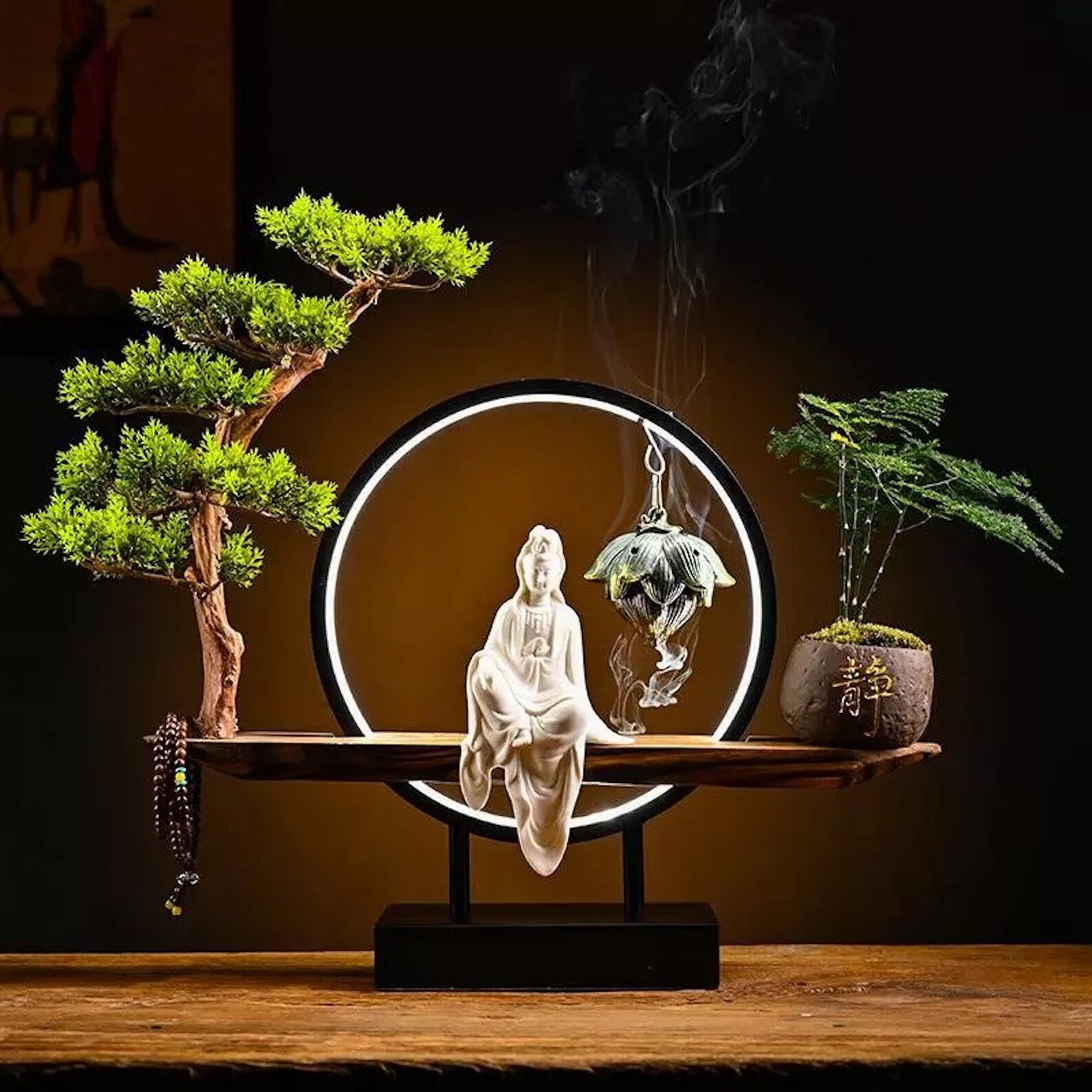 Ceramic Quan Yin Incense Burner Lamp Incense Holder Etsy