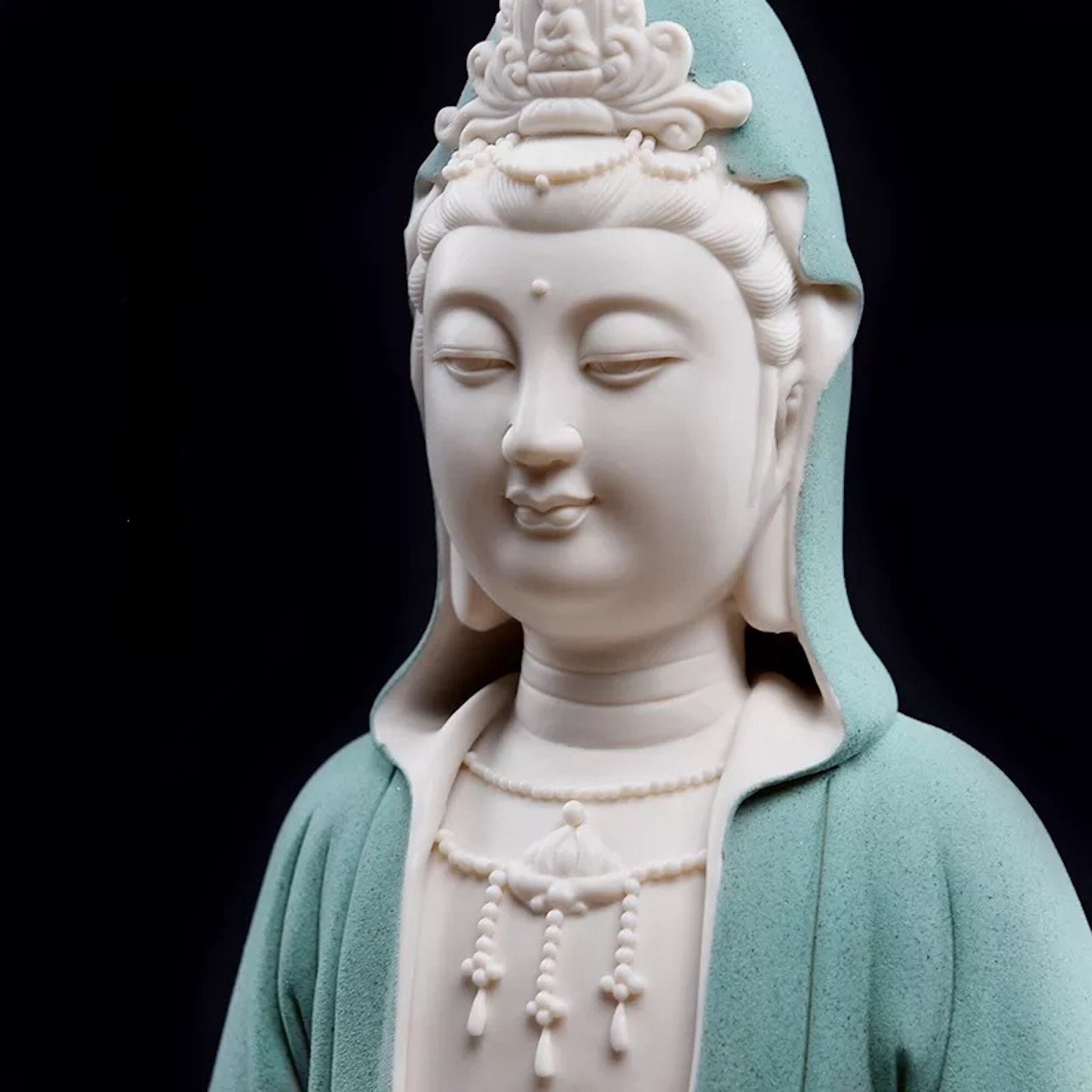 Quan Yin Statue Goddess of Mercy Ceramic Indoor Decoration Etsy
