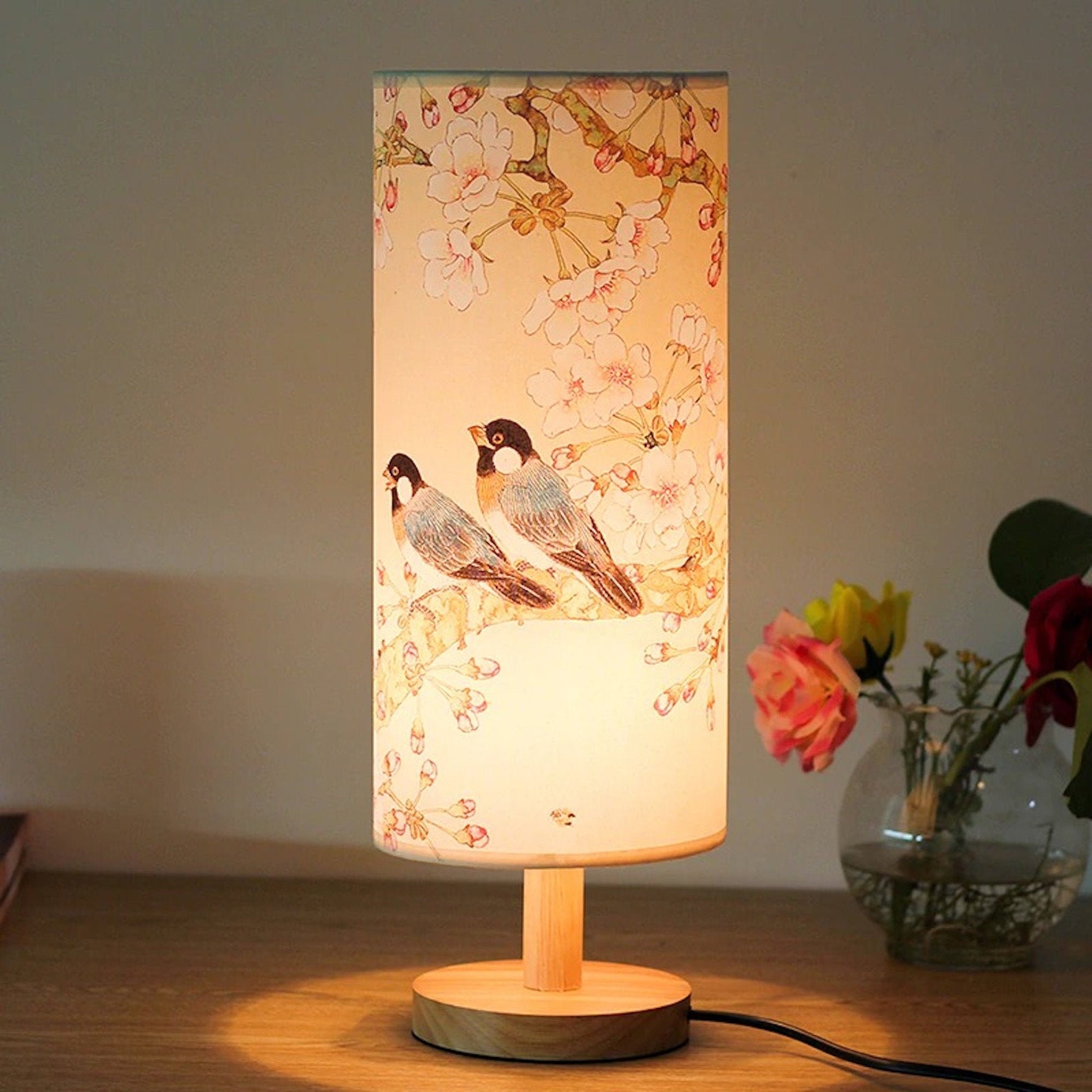Chinese Lamp Shade Table Lamp Zen Bedroom Lamp Night Light Etsy