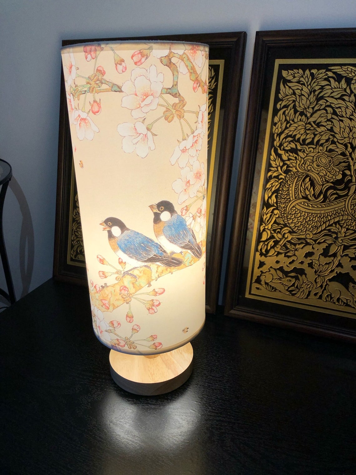 Chinese Lamp Shade Table Lamp Zen Bedroom Lamp Night Light Etsy
