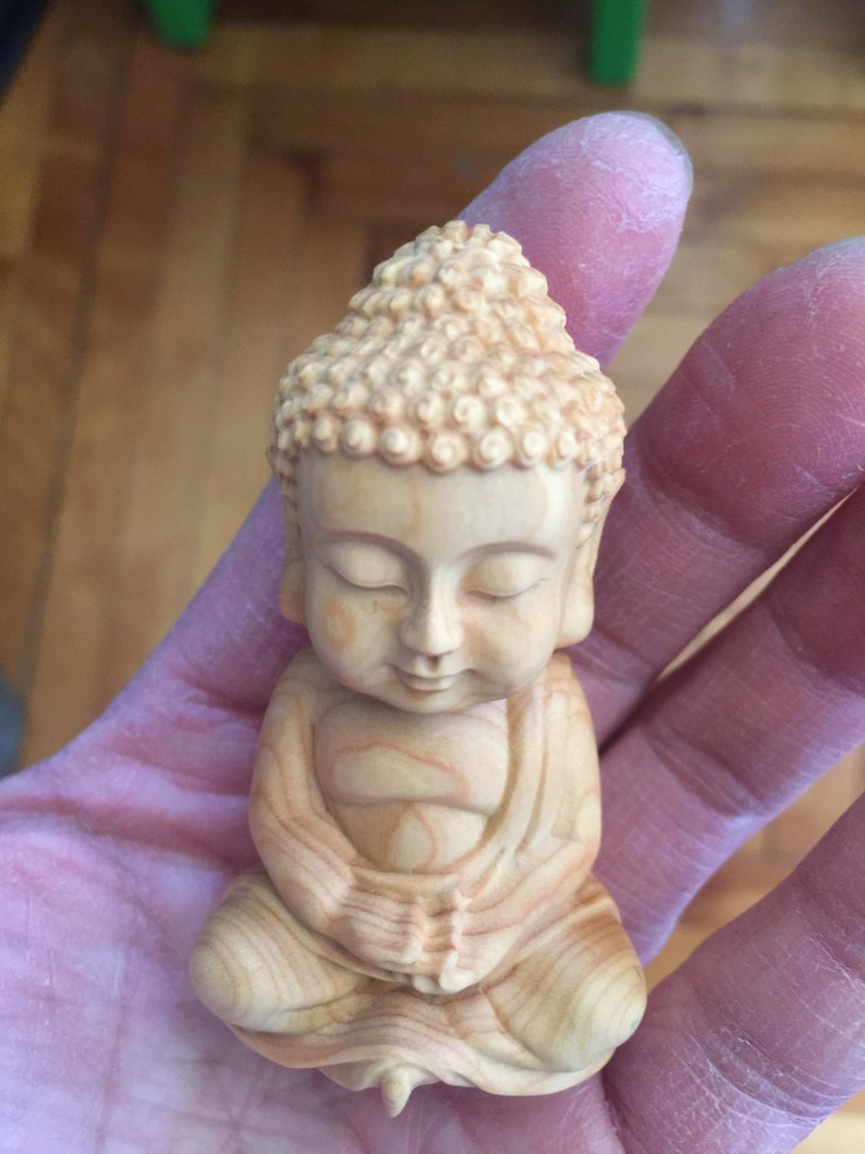 Miniature Buddha Figure Small Monk Figurines Yoga Garden Etsy